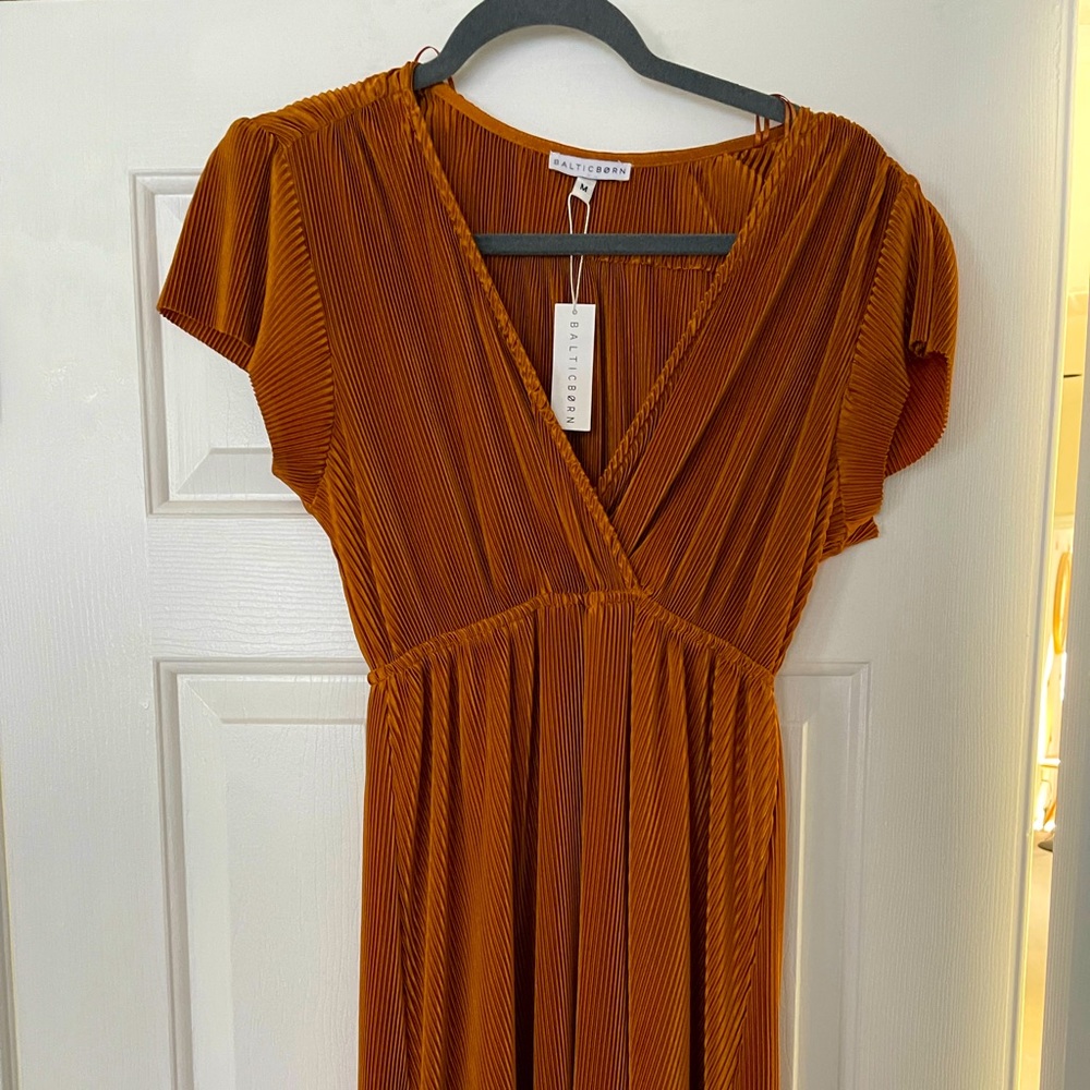 Baltic Born | Athena Saffron Pleated Maxi Dress